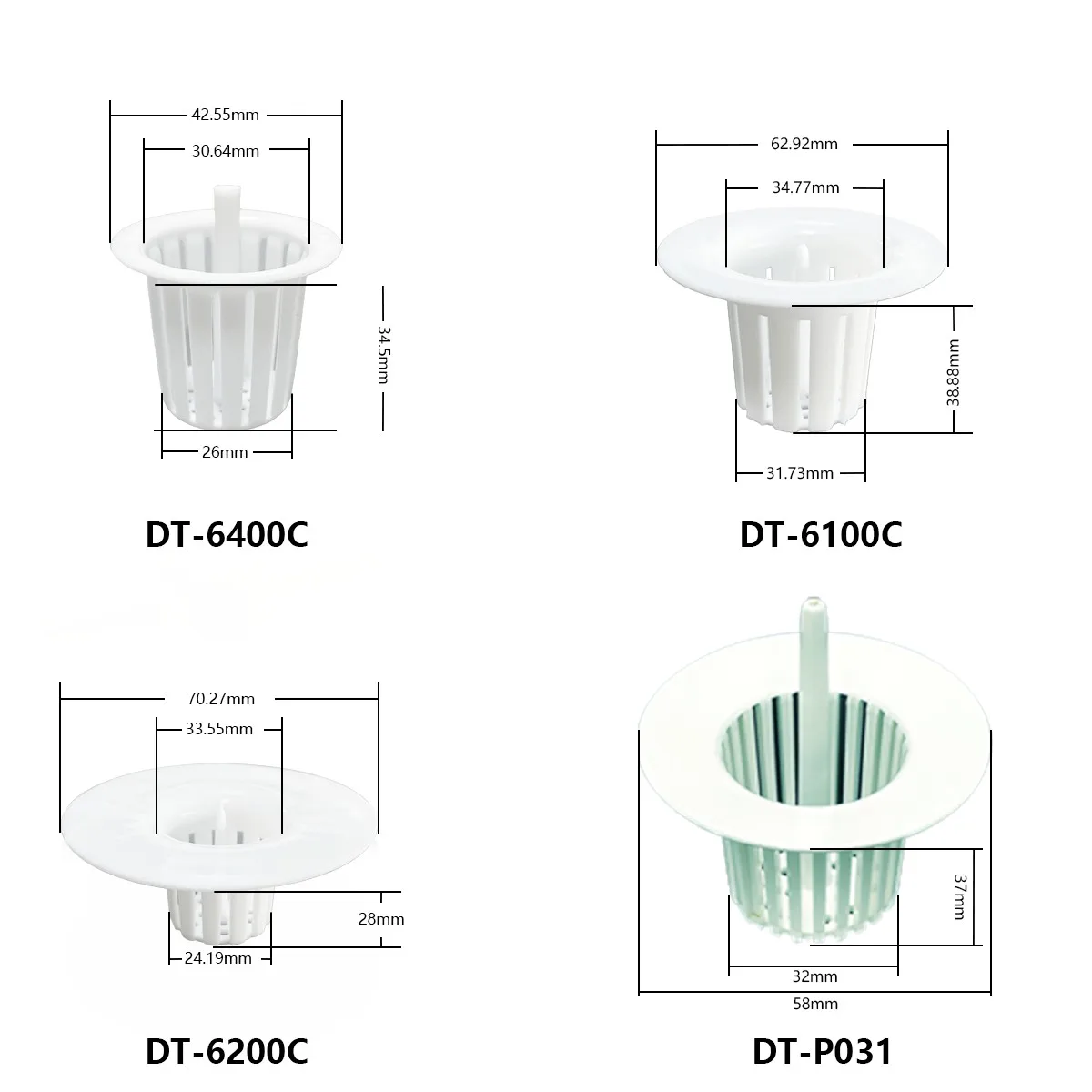 Pièces de rechange pour chaise dentaire, couvercle de filtre à crachat de poulet, style de levage long et court, clinique dentaire, haute qualité, B: 50 pièces