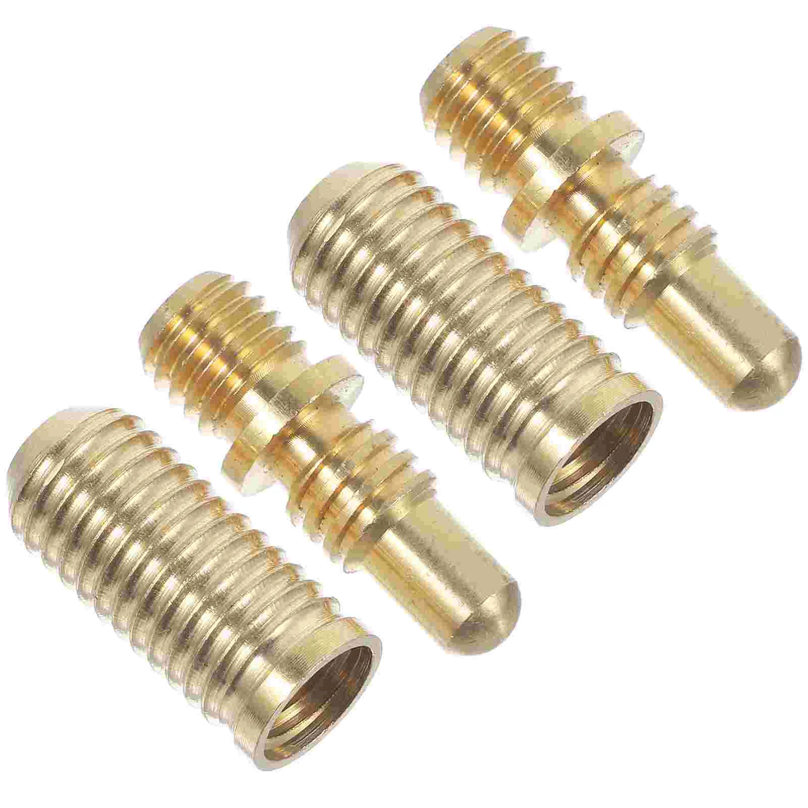 

2 Sets Mic Stand Club Screws Pool Cue Connector Joint Connecting Golden Billiard Repairing