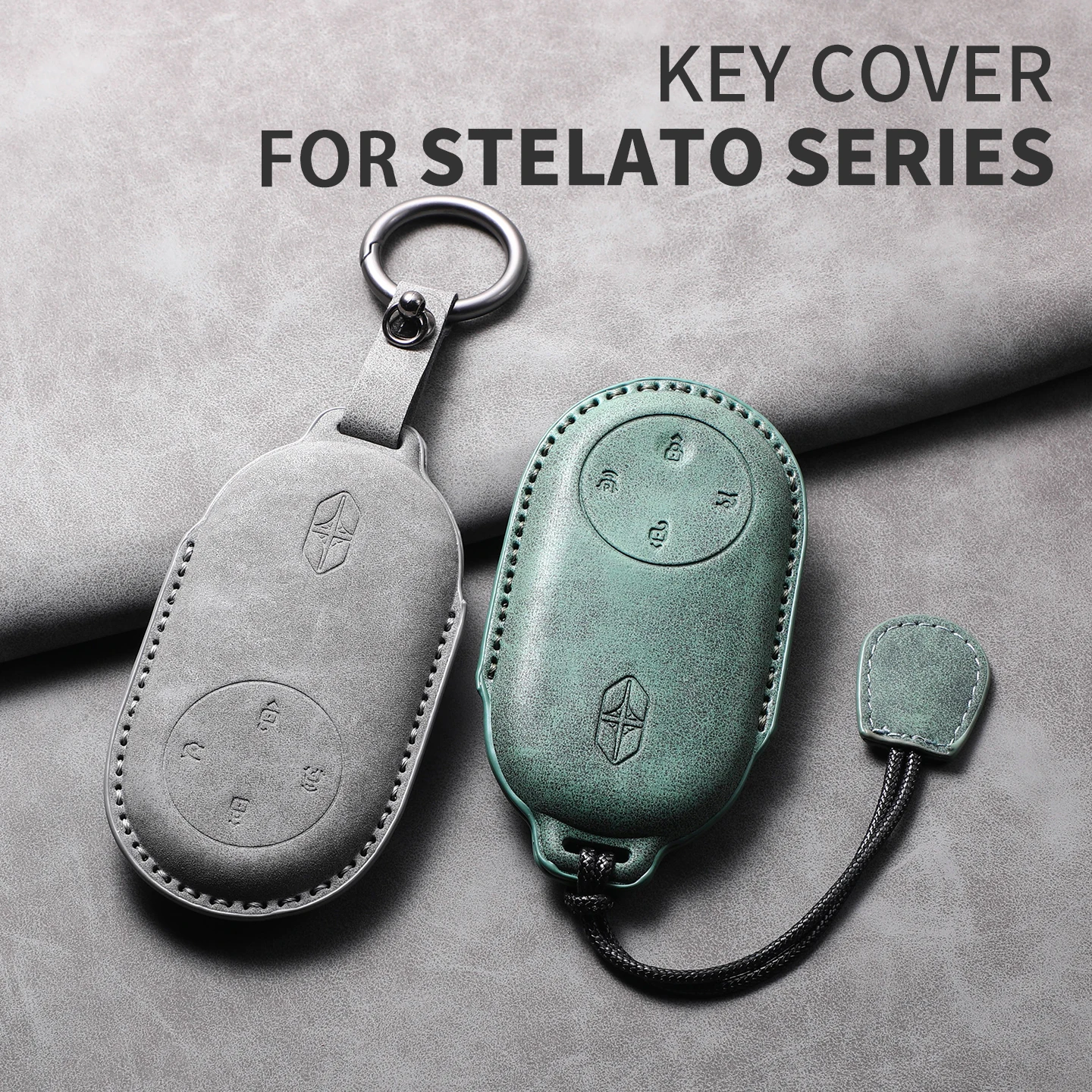 Leather Car Key Case Cover For STELATO S9T 2025 Fob For STELATO S9 2026 Durable Auto Keychain Protection Decorative Accessories