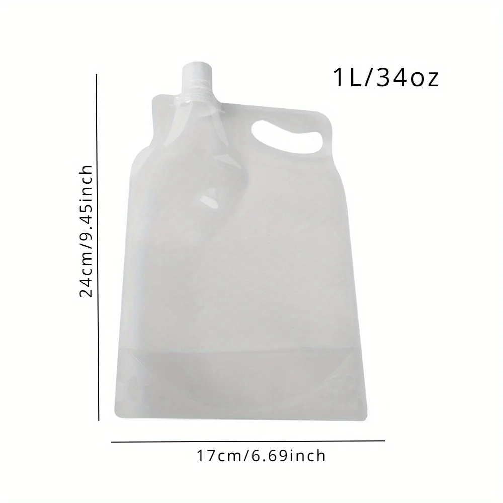 1L/34oz للطي حقيبة المياه التخييم في الهواء الطلق المشي لمسافات طويلة المحمولة للطي تخزين المياه رفع حقيبة متعددة الوظائف للطي زجاجة ماء