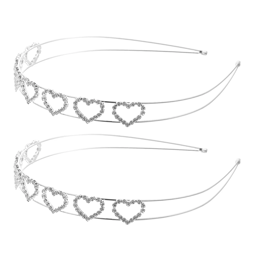 

2 шт., повязка на голову со стразами и кристаллами, черная блестящая свадебная тиара, двухслойные свадебные шлепанцы для волос на день рождения, жемчуг, металлическая невеста