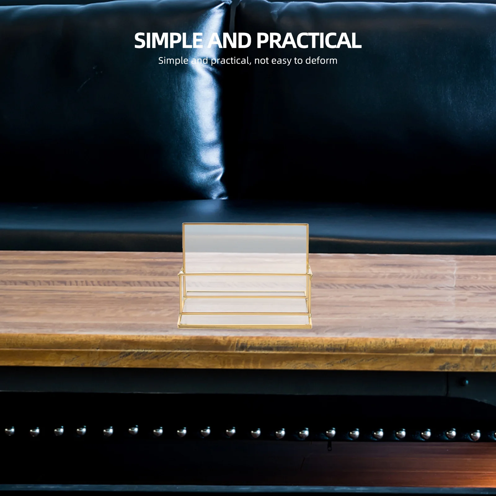 

Business Cards Holder Modern Desk Organizer with Clear Glass Display Stand Card Holder for Home Office Decoration Card Base