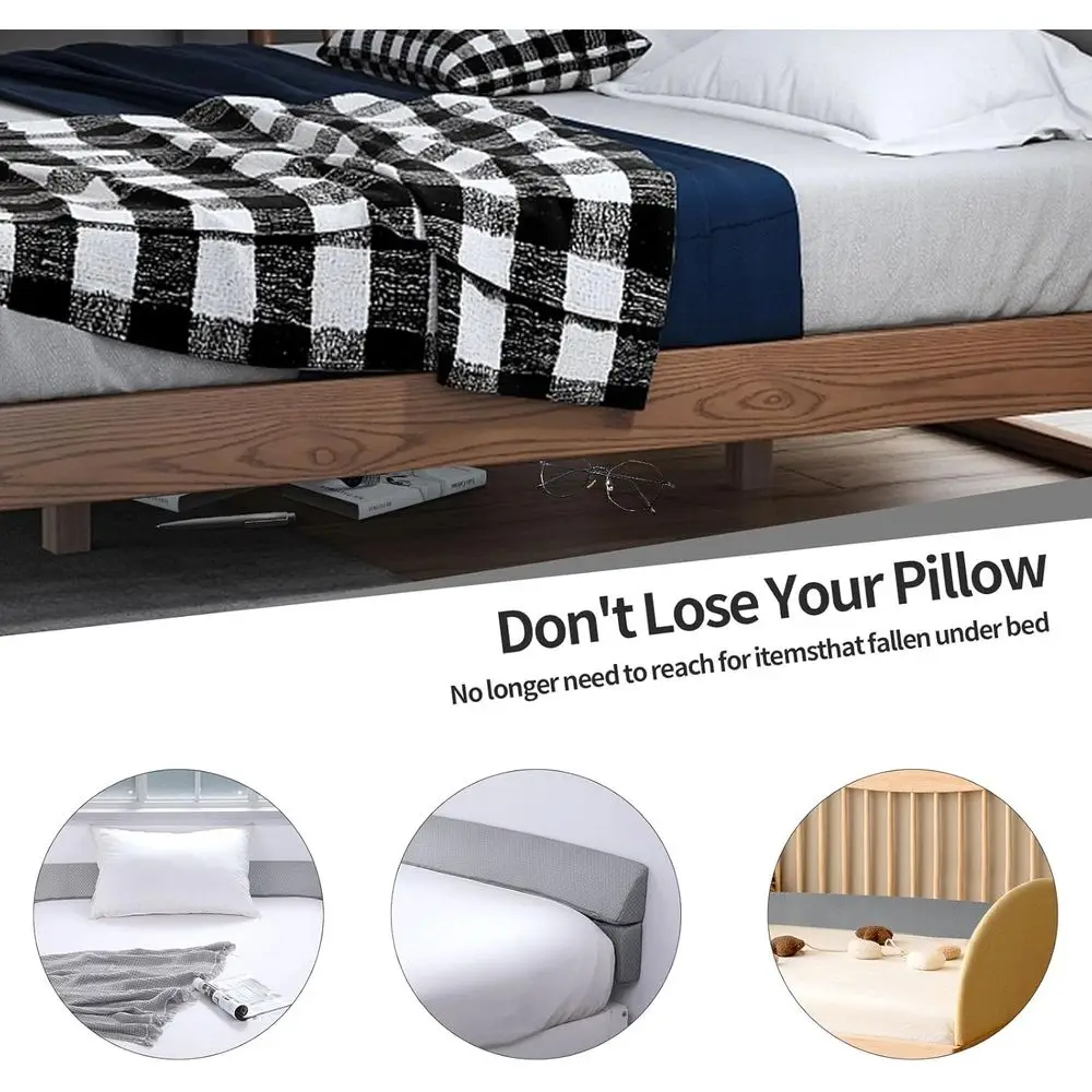 وسادة إسفنجية قابلة للطي بحجم كينج لفجوة اللوح الأمامي، رمادي فاتح، 76 × 6 × 6 #3