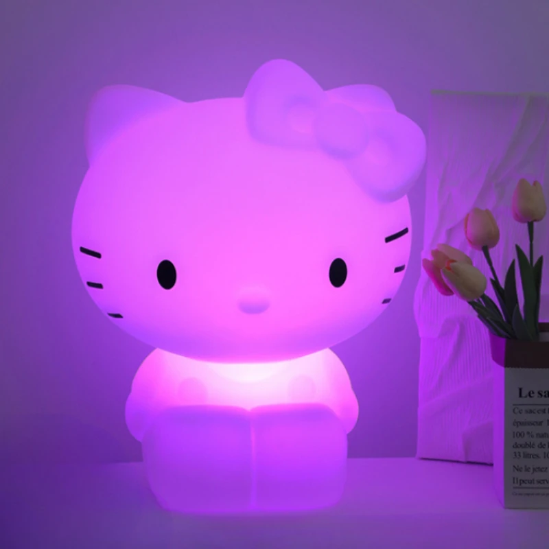 Cat Mood Light com carregamento USB Lâmpada LED colorida para atmosfera, luz de mesa de quarto infantil, luz noturna fofa, presente