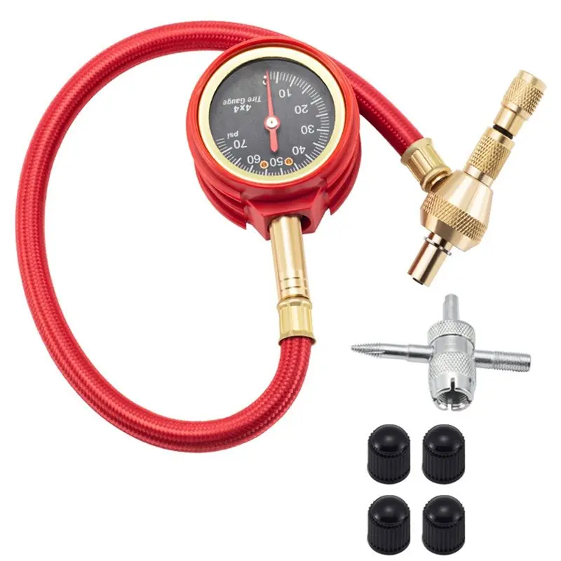 

Glow Dial Dual Scale Tire Pressure Gaugetyre Gauge For Cars And Trucks SUV ATV Jepp Offroad