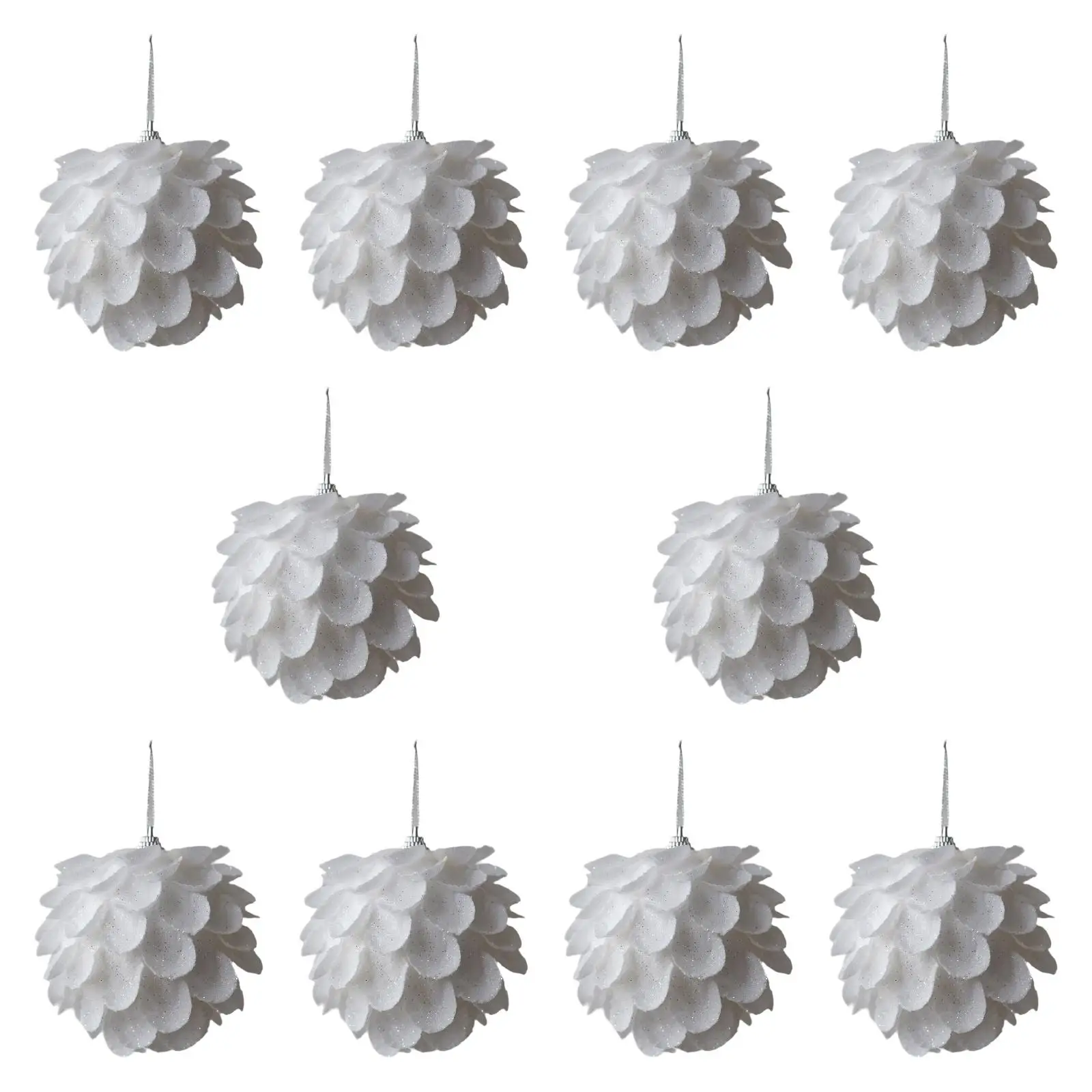 10 ชิ้นต้นคริสต์มาสแขวนเครื่องประดับตกแต่ง Baubles สําหรับงานแต่งงานคริสต์มาส