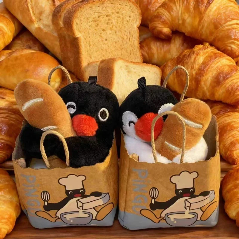 Genuine Pingu New Cooking Bread Series Oxford Bag Creative Cute Ornaments In Stock