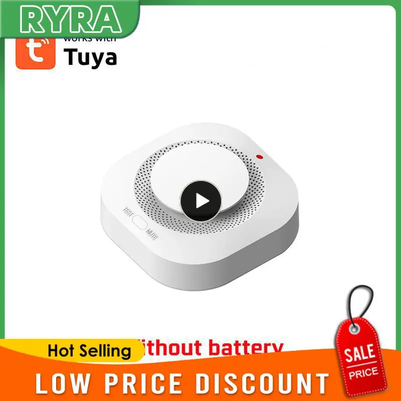 

Tuya Wifi Smoke Detector Sensor 90DB Alarm Fire Smart Smoke Detector Wifi Fire Protection Home Security Alarm Smart Life Alice