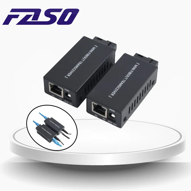 

1 пара 10/100/1000 м Мини DC5V1A 3 км A/B SC одномодовый переключатель волоконный Ethernet медиа преобразователь одноволоконный оптический трансивер