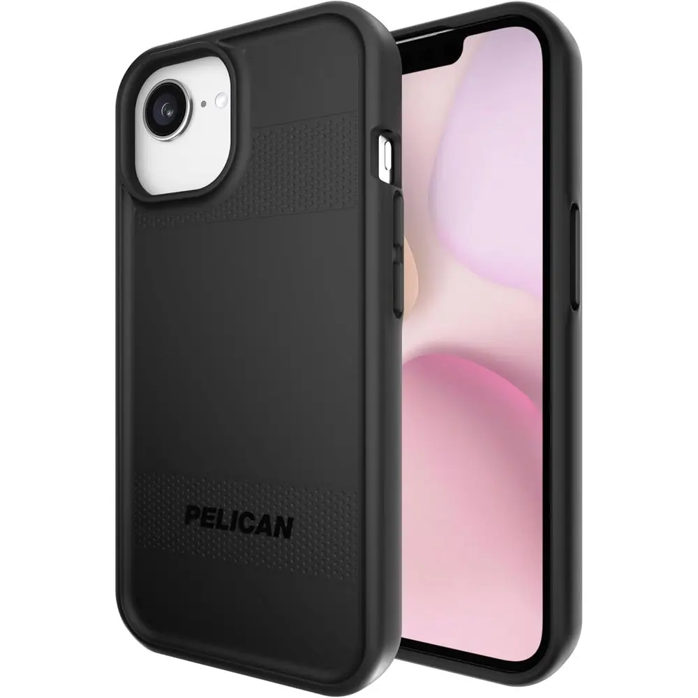 

Магнитный чехол для iPhone 16e (2025) с защитой от падения в стиле милитари длиной 16 футов — сверхпрочный чехол, совместимый с MagSafe, черный