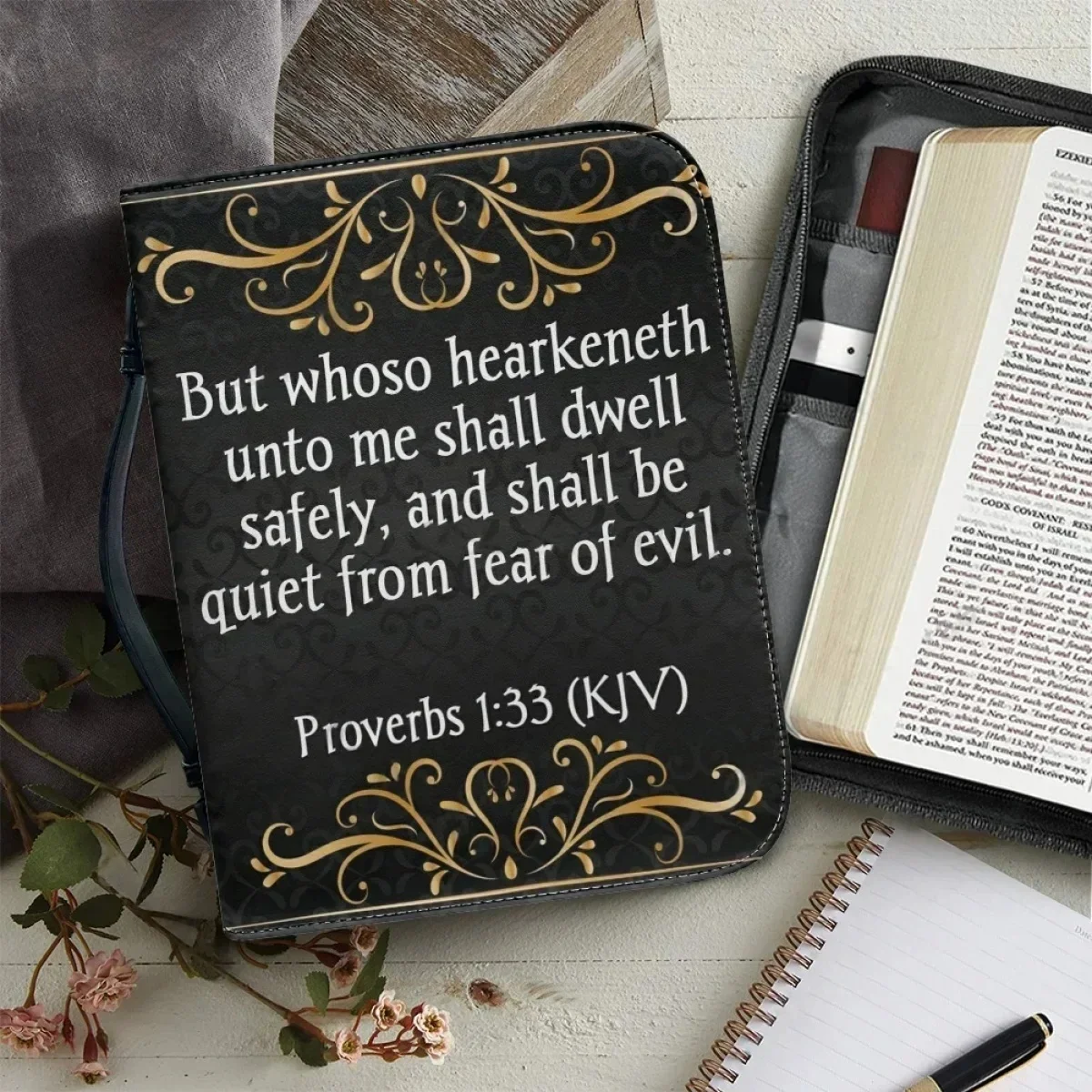 

Женская кожаная сумка с принтом Библии Hymn, сумки для хранения Библии, ручка на молнии, портативный чехол для переноски Библии, Paquete 1988.blico