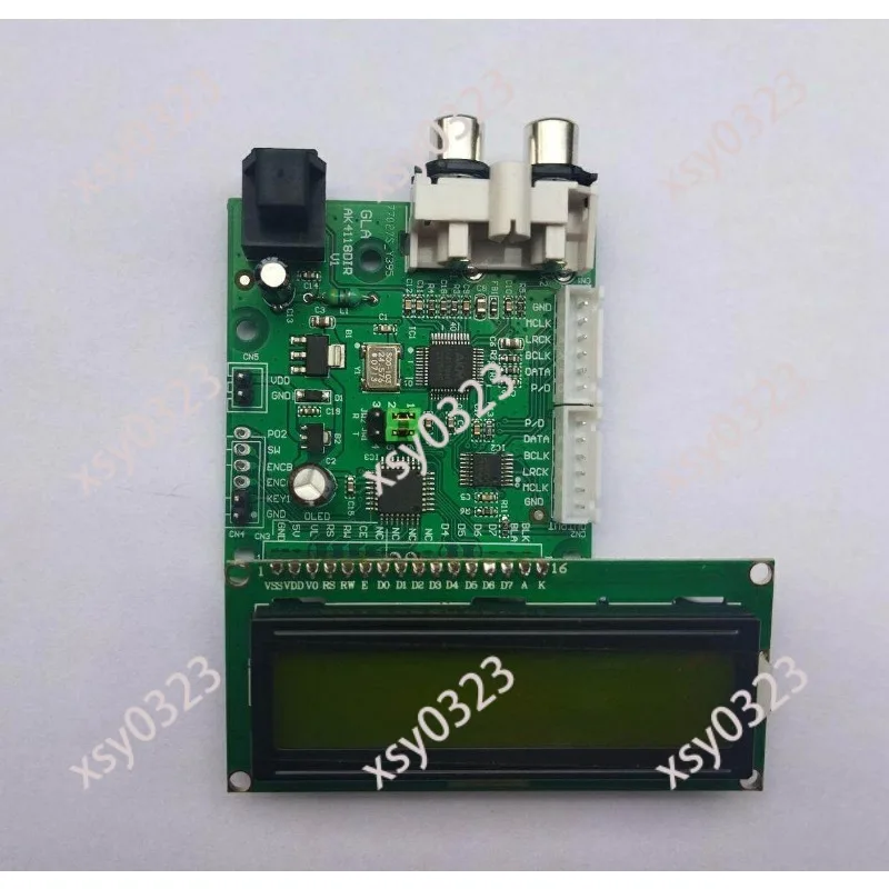 AK4118 Digital Receiver Board Optical Coaxial I2S Input to I2S Output with Sampling Display for Audio Engineering