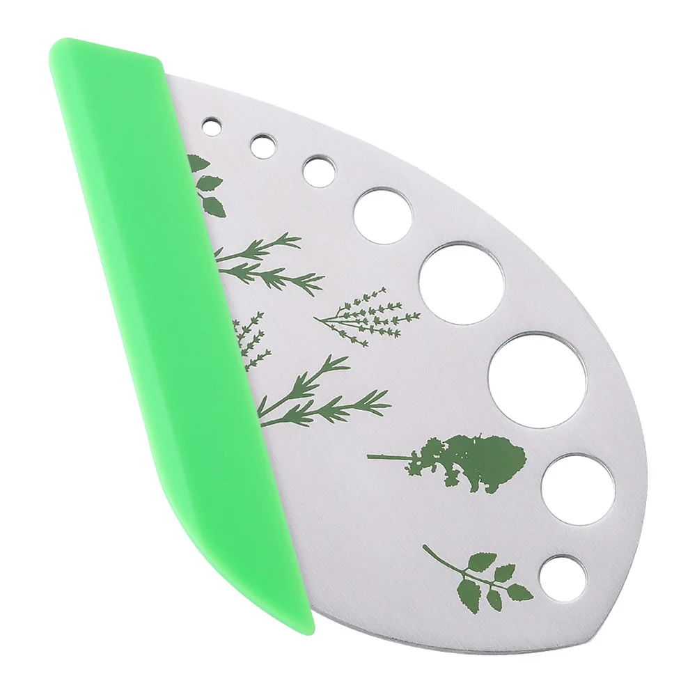 Multifunctional Vegetable Leaf Remover Cutter Stainless Steel Vegetable Leaf Remover 9 Holes Peeling Tools for Home Kitchen