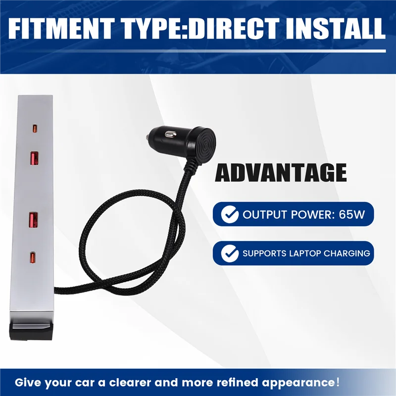 ABDE-For Tesla New Model Y Launch Juniper For 2025 Model 3 Highland For Cigarette Lighter Splitter