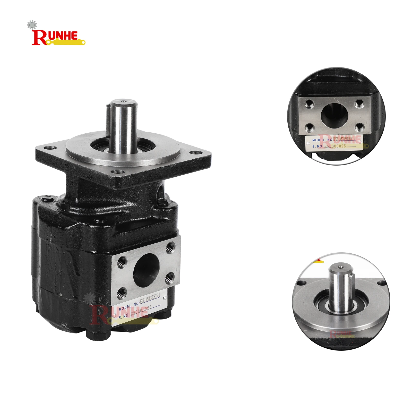 PGP51 Series Double Gear Pump High Efficiency Hydraulic Pumps for Crane Use