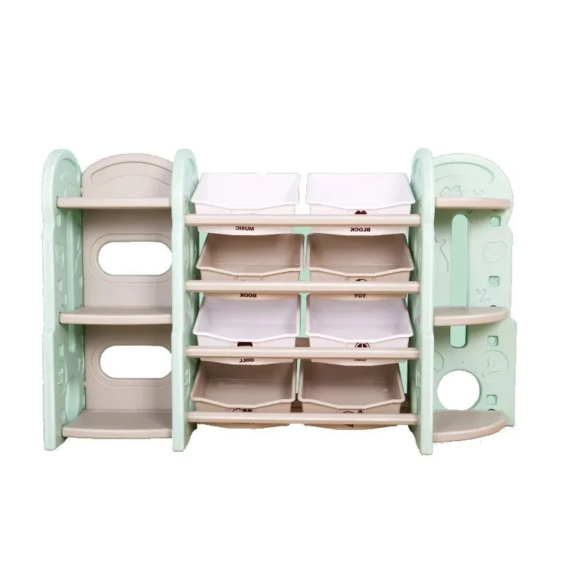Children's Toy Storage Rack Kindergarten Baby Storage Cartoon Locker Multi-function Storage Bookshelf Plastic Cabinet