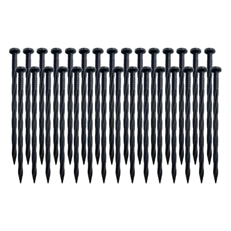 

Y1UB 30Pcs Plastic Ground Nails Tent Stakes for Canopies, Campings, Hikings, Beach