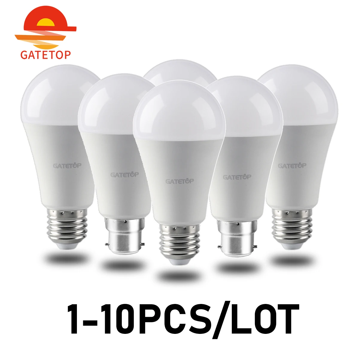 หลอดไฟ LED 220V หลอดไฟพลังงานที่แท้จริง8W-24W 3000K/4000K/6000K AC220V E27 B22โคมไฟสีขาวอบอุ่นสีขาวสว่างมากสำหรับบ้าน