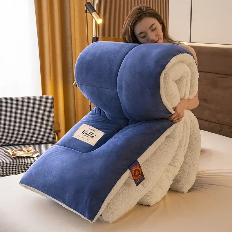 Fleece Queen Comforter Set Super Soft & Warm Fluffy Bedding Luxury Fuzzy Heavy Bed Set for Winter Fleece Warm Blanket for Winter