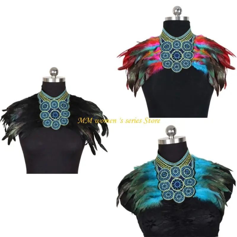 Q39C Role Playing Game Cloak Medieval Type Trim Shoulder For Cosplay Event And Themed Parties