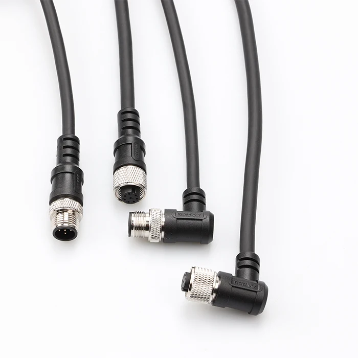 cabo do sensor fêmea 5 pinos PERSONALIZADO IP67 à prova d'água 2 3 4 PIN M8 M12 Cabo conector