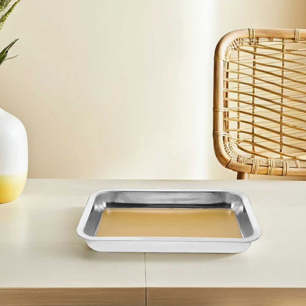 

2pcs Dissection Pan 31X21Cm Stainless Steel For Biology Labs Anatomy Studies Easy Clean Non-Slip Surface Dissecting Tray Lab