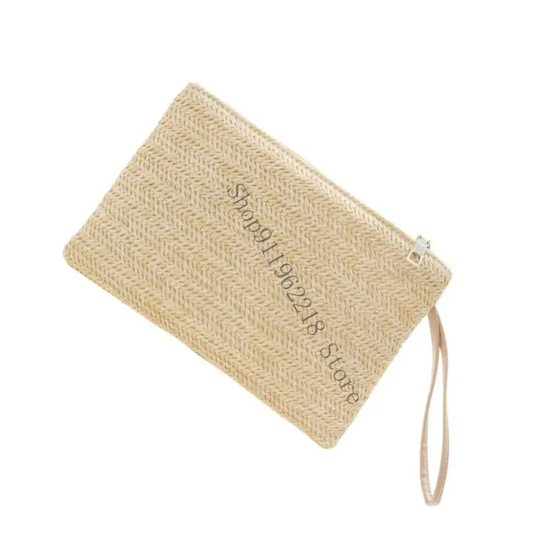 

Тканая сумка на руку с карманами на молнии Модный кошелек для монет Повседневная сумочка Вечерняя сумка Идеально подходит для