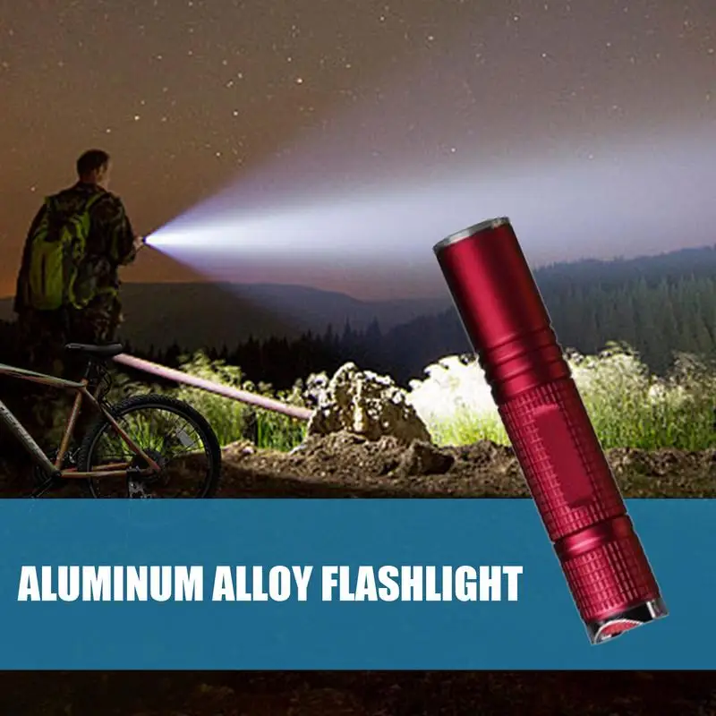 Super Bright Mini Pocket Flashlight AA Battery Multifunction Anti-slip Small LED Zoom Handheld Light Student Home Outdoor