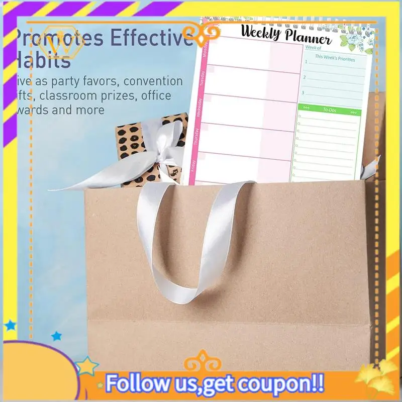 2PCS Weekly Planner Notepad And Today Planner Notebook 52 Sheets, Undated Weekly To Do List Notepad For School Office Well-Made