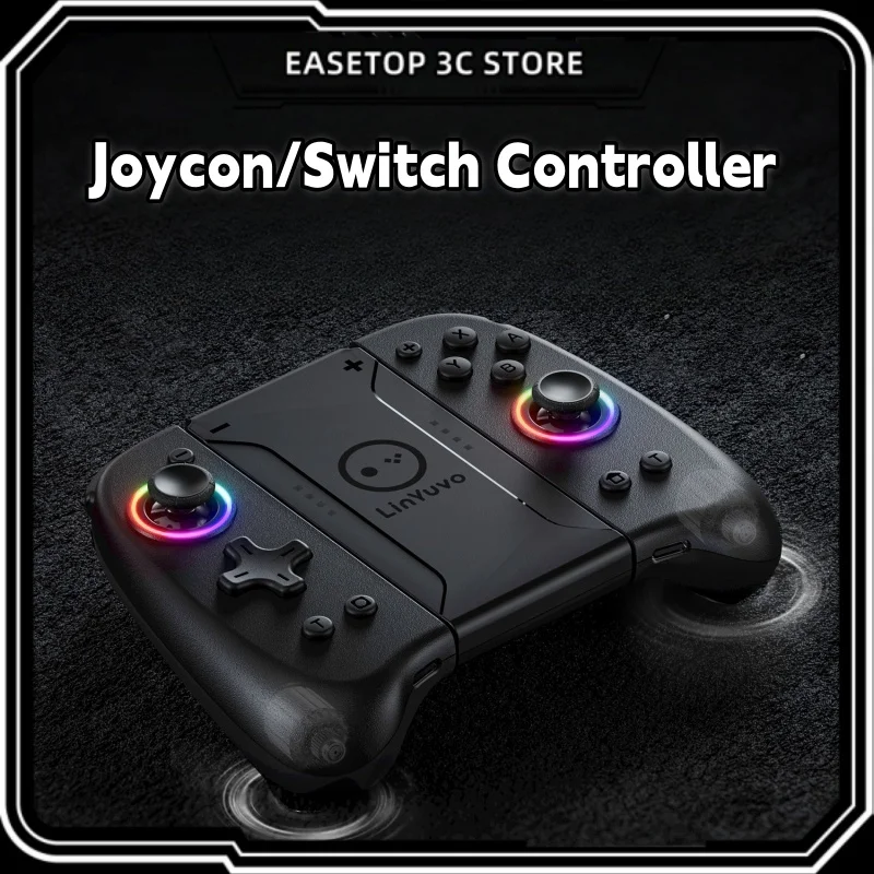 Ks31 Switch Joycon Gaming Controller Wireless Bluetooth Metal Joystick Rgb 6 Axis Somatosensory Dual Vibration Switch Oled/Life