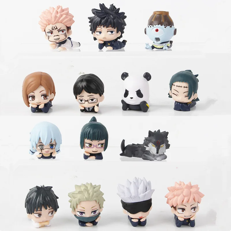 

1Pcs Random Style Anime Jujutsu Kaisen kawaii Q-version Action Figure PVC Mini Model doll Toy Desk Decor Car ornaments Gifts