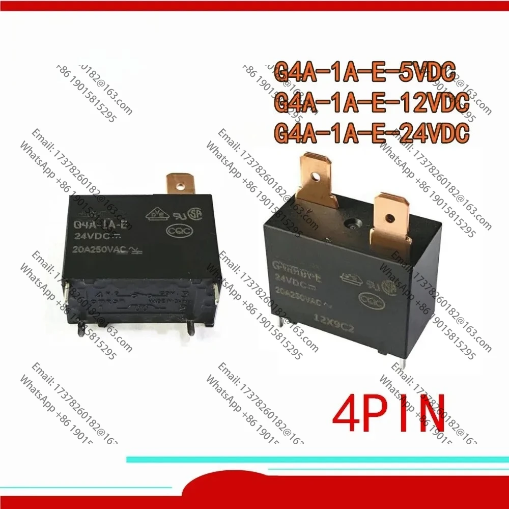 

2PCS/lot New Power Relay G4A-1A-E G4A-1A-E-5VDC G4A-1A-E-12VDC G4A-1A-E-24VDC G4A 1A E 5V 12V 24V 20A 4PIN