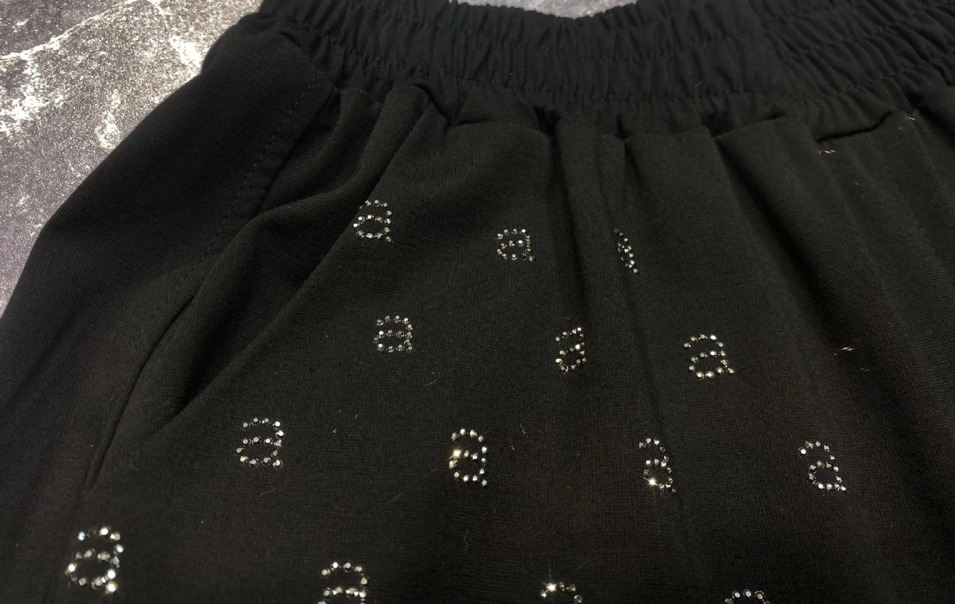 2024 Summer New Exquisite Rhinestone Casual Suit Women's Fashion Short-Sleeved Slim T-shirt Wide-Leg Pants Ladies Two-Piece Set