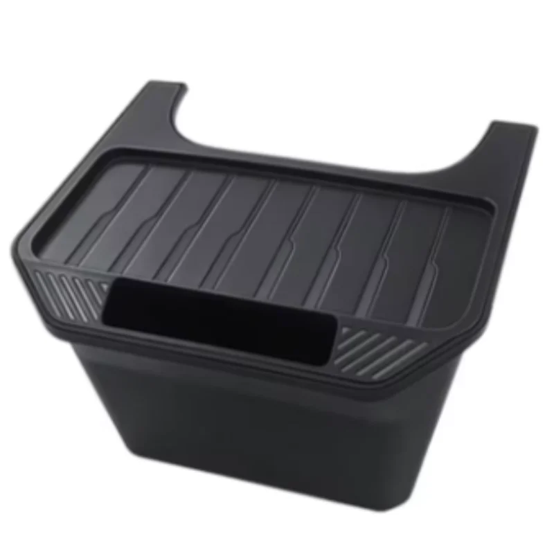 For Model Y Juniper 2026  Rear Seat TPE Storage Box Magnetic Cover Under Air Vent Case Trash Can Organizer Car Accessory