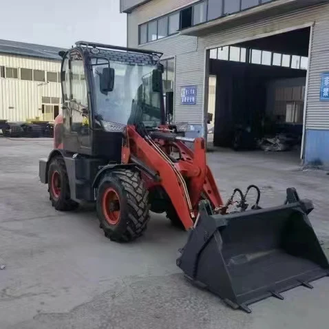 for Manufacturer Earth-moving Machinery Front End Electric Mini Wheel Skid Steer Loaders 0.6 ton 1 ton 1.2 ton skid steer loader