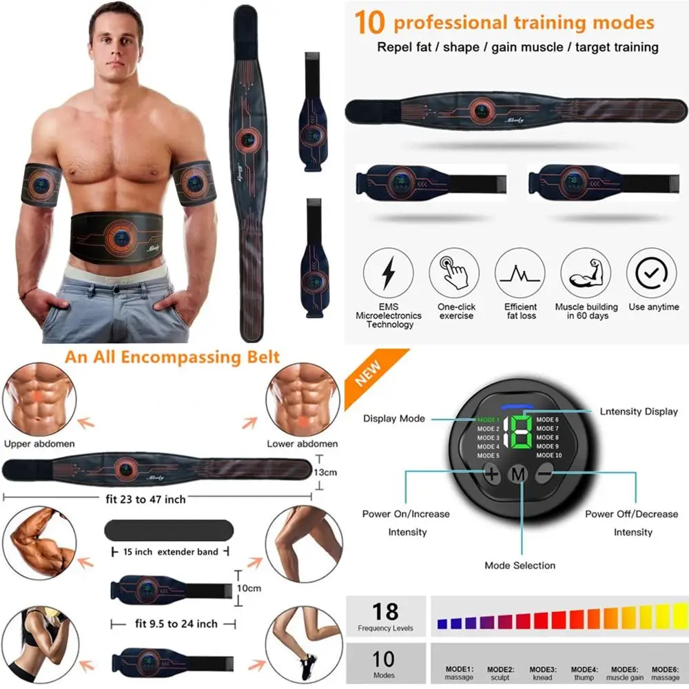 

Full-Body Toning Workout Belt for Men - Abdominal, Arm, and Leg Muscle Training Equipment, Adjustable 23 to 60 Inches