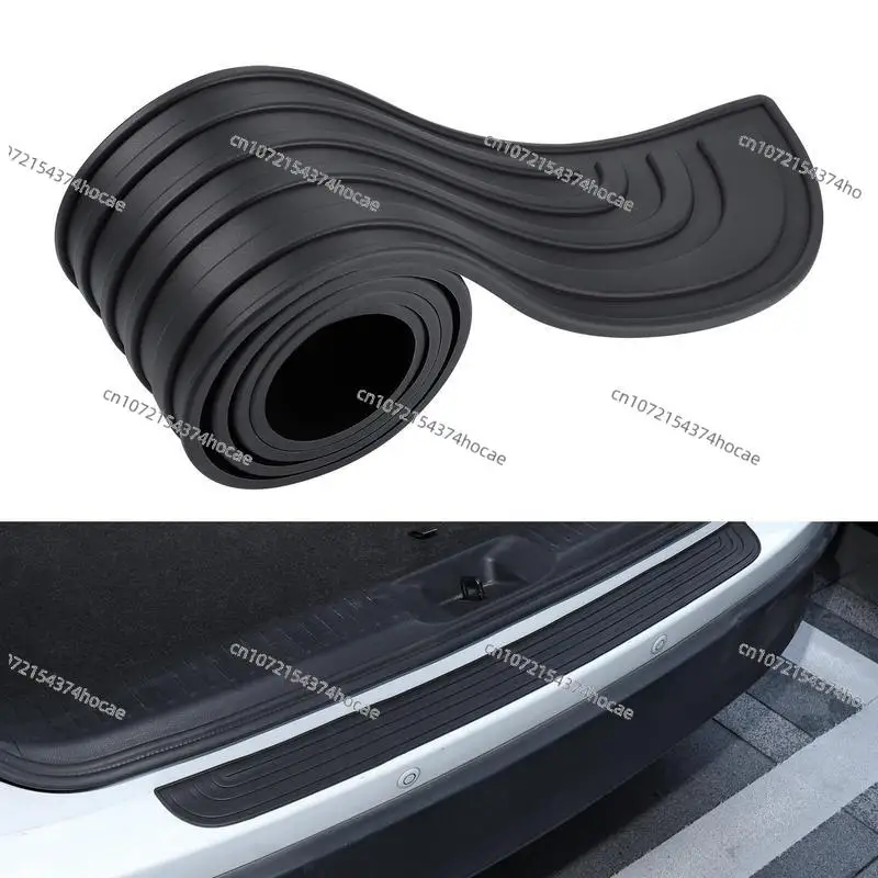 Anti-scratch Car Trunk Door Sill Plate Protector Universal Rear Bumper Guard Rubber Mouldings Pad Trim Cover Strip For Car SUVs