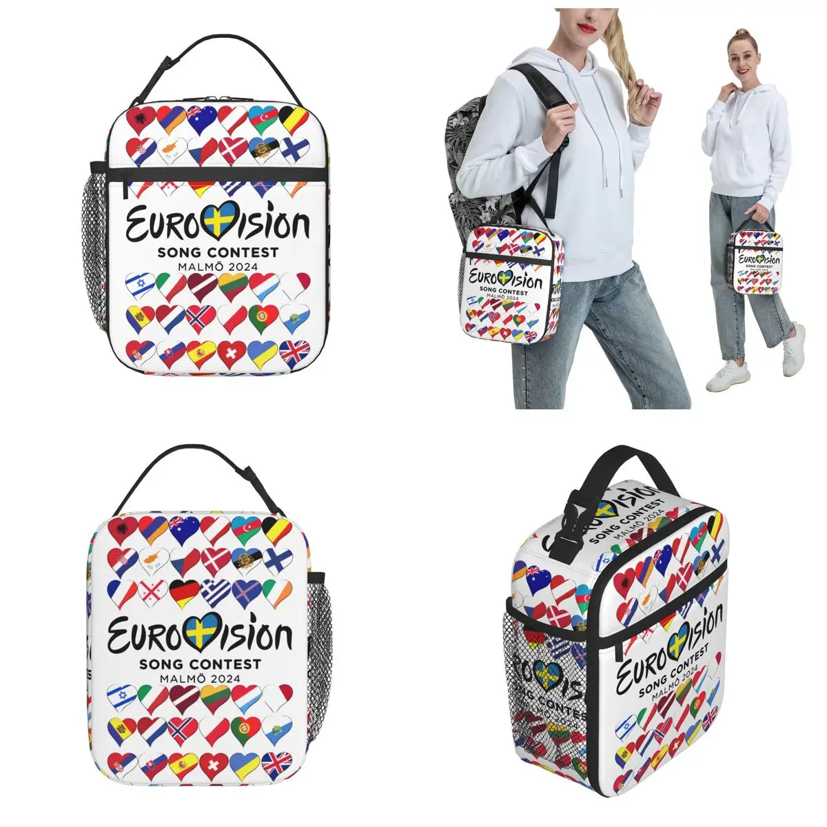 2024 Eurovisions Contest Insulated Lunch Bag Malmo Music Festival Supporter Gift Storage Food Box Portable Thermal Lunch Box