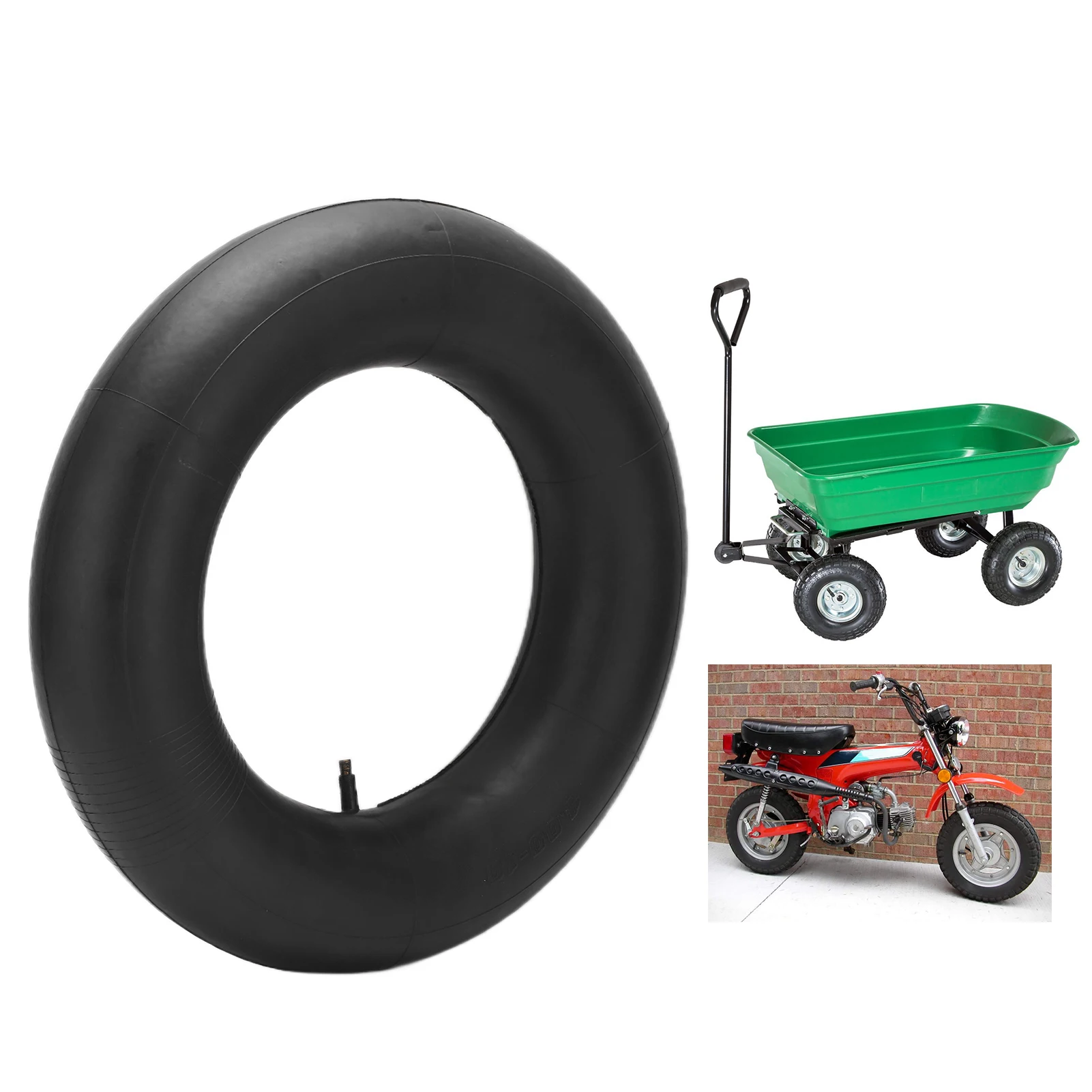4.00-10 Motorcycle Inner Tube for Honda CT70 – Butyl Rubber with 90° Angled Valve, Anti-Aging for Narrow Rims