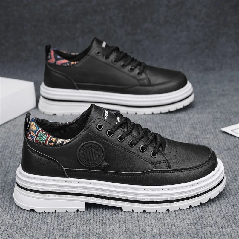

High Quality Men's Platform Shoes Fashion Low-top Casual Sneakers Versatile Comfortable Non-slip Hiking Shoes Кроссовки Мужские