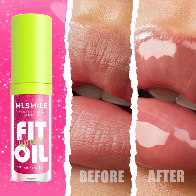 

MLSMILE 8 Colors Gloss Glaze Mirror Long-lasting Pearlescent Pouty Plumping Lipstick Transparent Lip Oil 2025 New