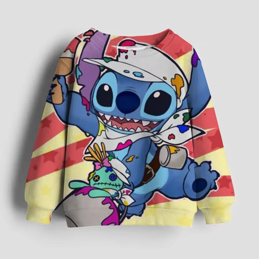 

Baby Casual Top Clothes y2k Disney Christmas Stitch Hoodie Children Cartoon Kid Girl Boy Lilo and Stitch Sweatshirt Hoody