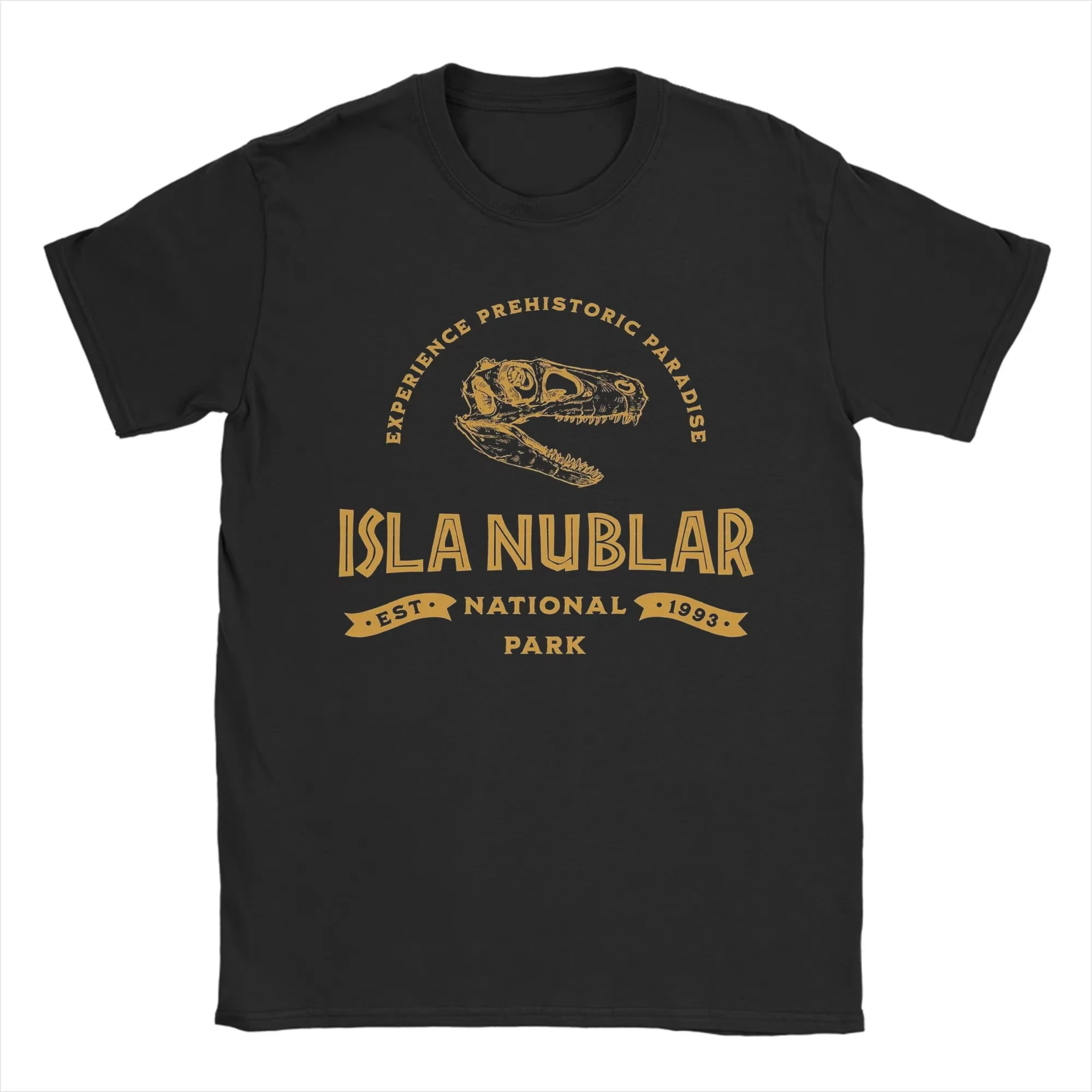 

Cool Isla Nublar National Park Est. 1993 Jurassic Park T-Shirts Men Pure Cotton T Shirts Short Sleeve Tee Shirt Plus Size Tops