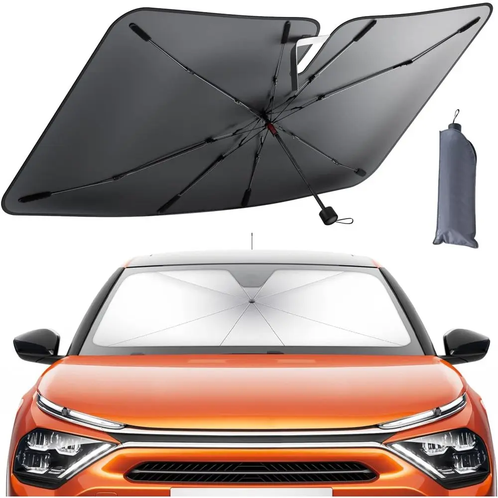 

Universal Windshield Sunshade Umbrella - 5 Layers UV Protection, 52x31 Front Window Heat Insulation for Sedans and SUVs