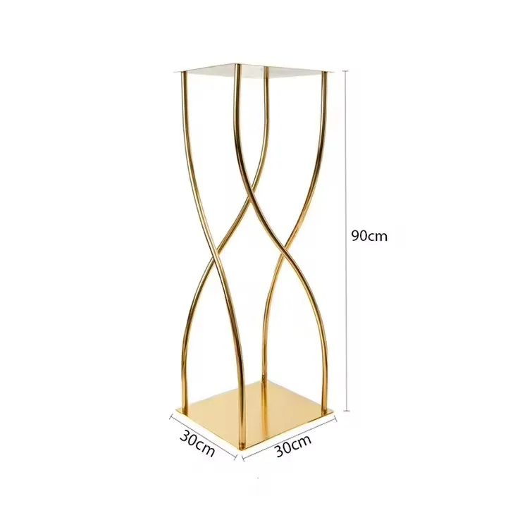 6/10 Stück 35 Zoll Gold Metall Blumenständer Vase, Tischdekoration für Hochzeit, Party, Feiertag, Event, Heimdekoration – Detail 1