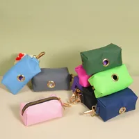 Nylon Pet Waste Bag Dispenser with Zipper Closure, Portable Dog Poop Bag Holder, Outdoor Pet Waste Bag Storage Case
