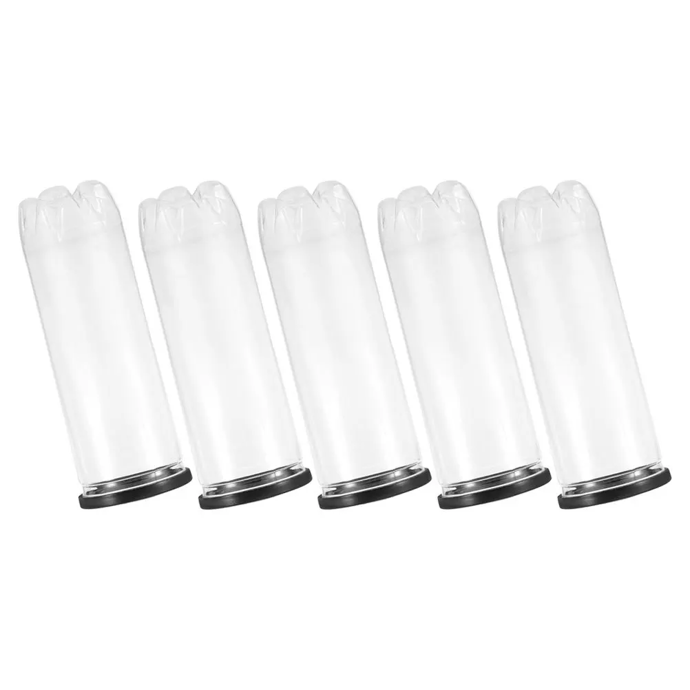 Contenedor de almacenamiento de pelotas de tenis, soporte de pelotas portátil resistente al desgaste de Pvc transparente para deportes de béisbol y tenis, transparente, pequeño, 5 uds.