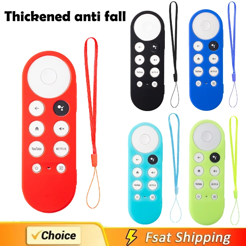 Silicone Protective Case For Google Chromecast SmartTV Remote Control Non-slip Soft Durable Shockpro Protective Cover Shell