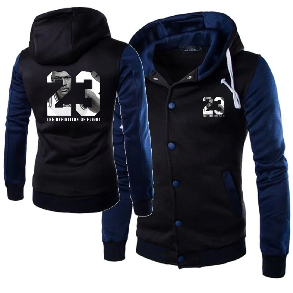 Sudadera con capucha de baloncesto para hombre, uniforme de béisbol, Jersey con capucha, chándales, chaquetas, 23 #