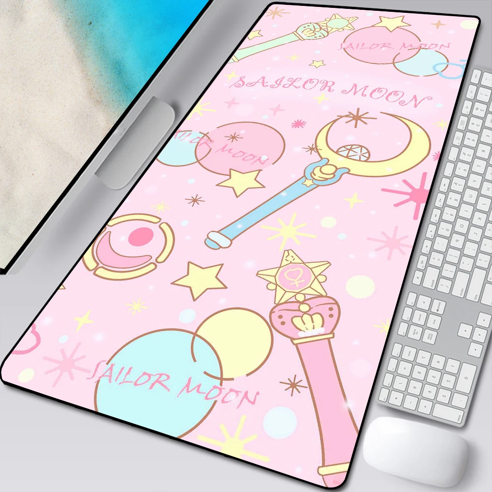 Pink Sailor Moon landscape Mouse Pad to Mouse Gaming Mousepad XL Large Gamer Keyboard PC Desk Mat Computer Tablet Mouse Pad